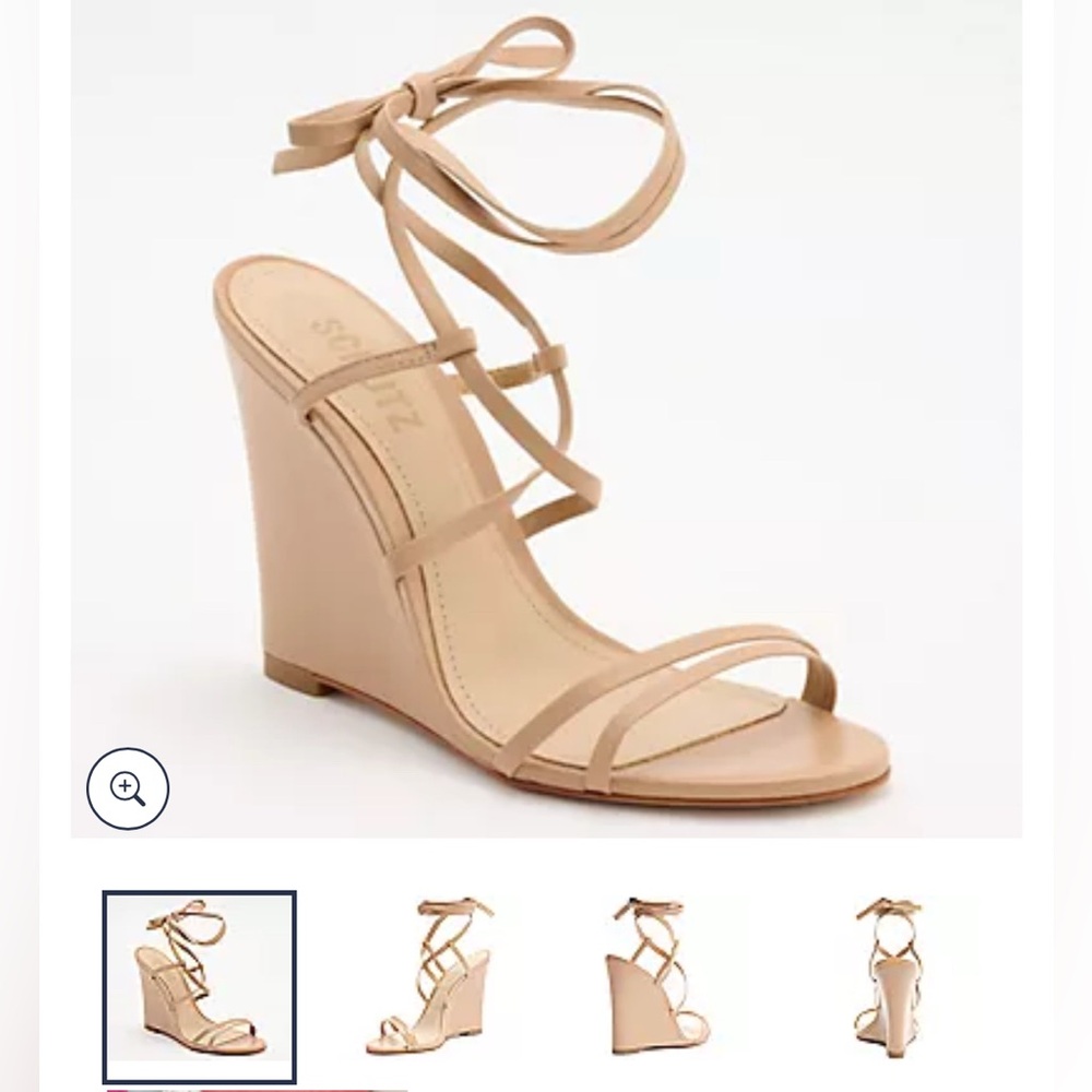 Schultz Tan Strappy Wedge Sandals
